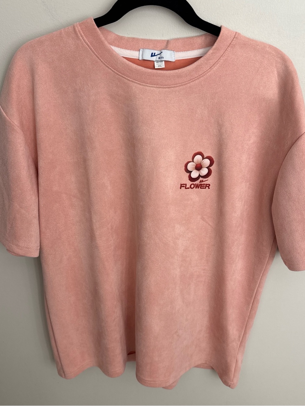 Pink Short Sleeve Tee with Flower Logo